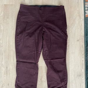 Stretchy, maroon work pants